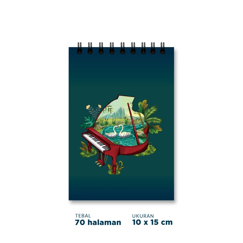Blocknote Piano Swan - A6