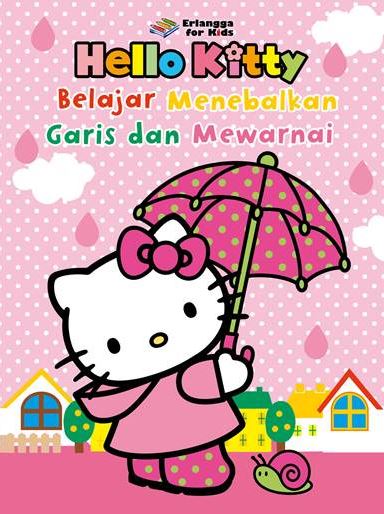 Hello Kitty: Belajar Menebalkan Garis & Mewarnai