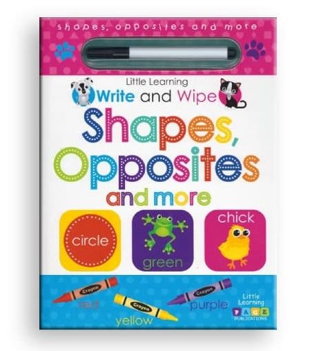 Little Learning Write And Wipe: Shapes, Opposites And More