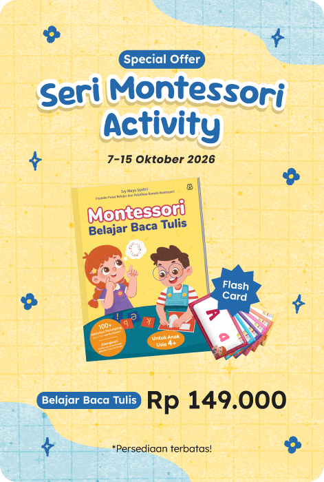 Montessori Belajar Baca Tulis – Special Offer Seri Montessori Activity + Bonus Flashcard Baca Tulis