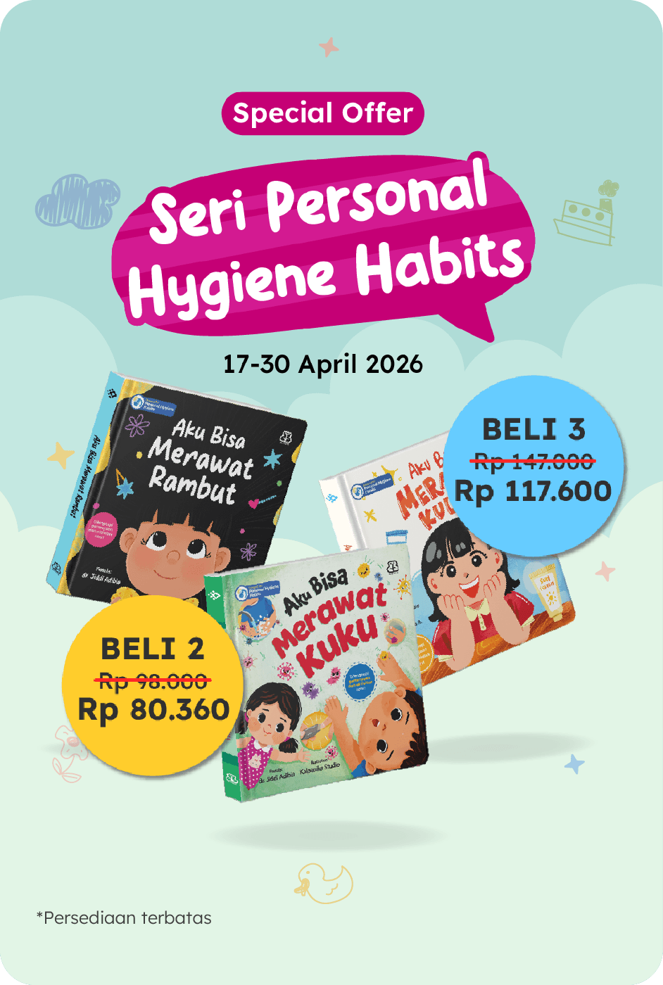 Seri Personal Hygiene Habits - Paket 3 Buku - Special Offer