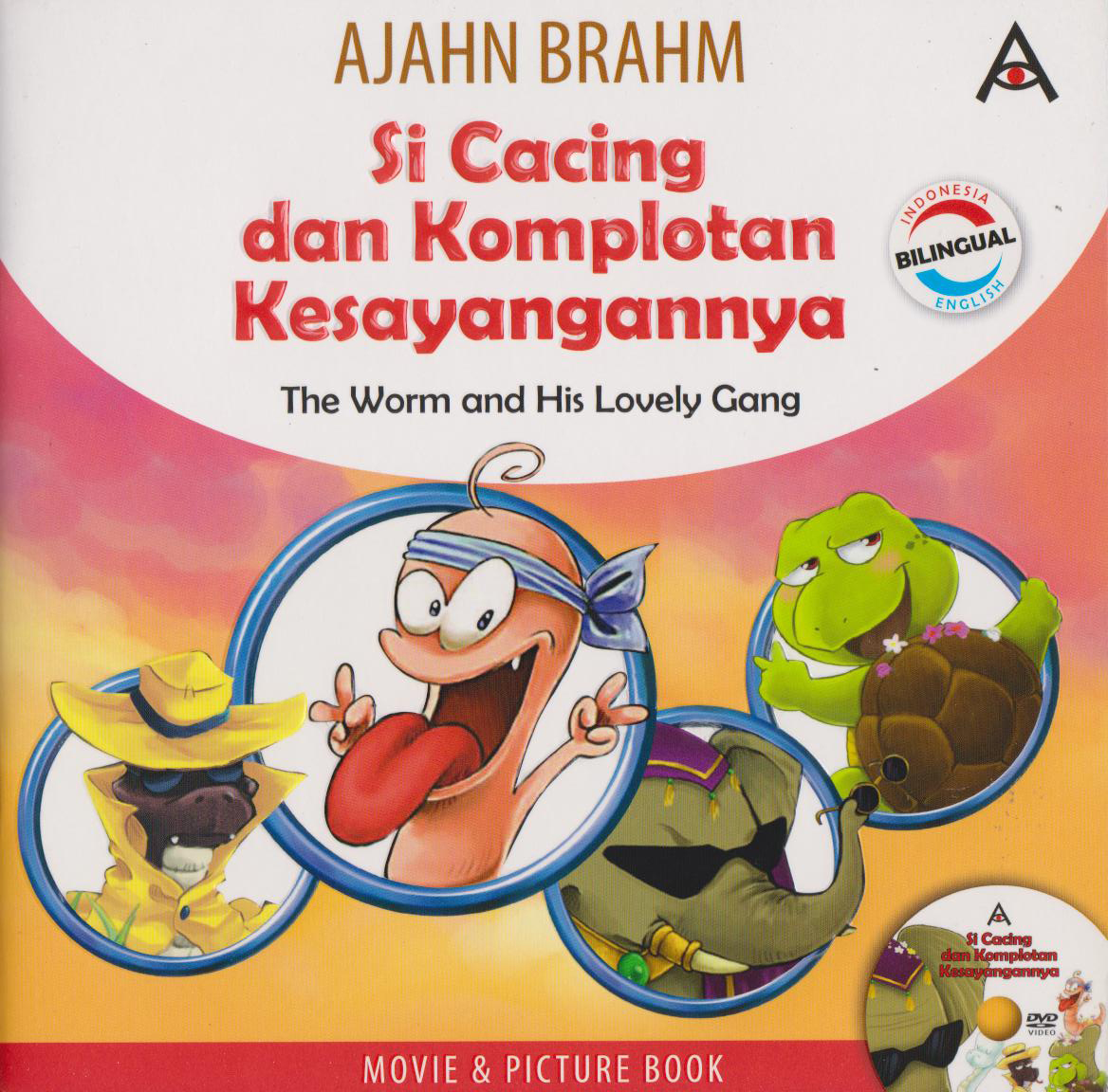 Cergam Dwi Bahasa: Si Cacing Dan Komplotan Kesayangannya+dvd 