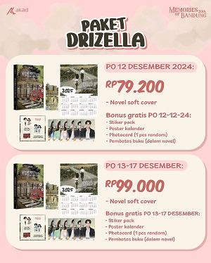 Paket Drizella - Pre Order Buku Novel Memories Of Bandung 2014 (Po 13-17 Desember 2024)