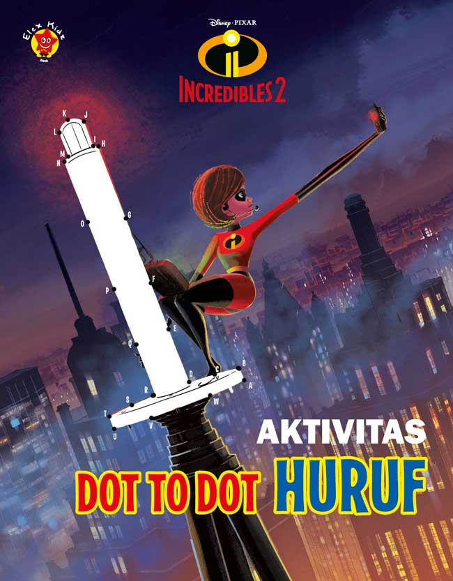Aktivitas The Incredibles 2: Dot To Dot Huruf