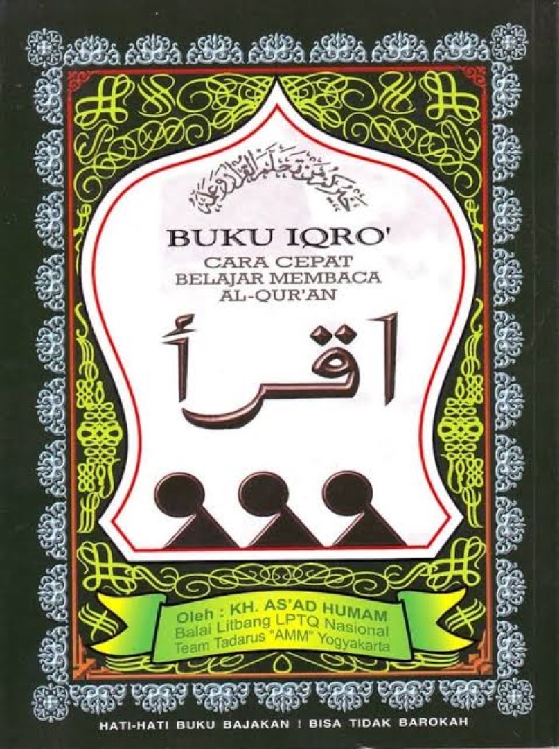 Buku Iqro Cara Cepat Belajar Membaca Al Quran (Besar Hvs) Hitam