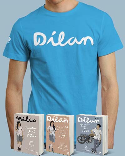 Bundling Dilan #1, Dilan#2, Milea + Tshirt