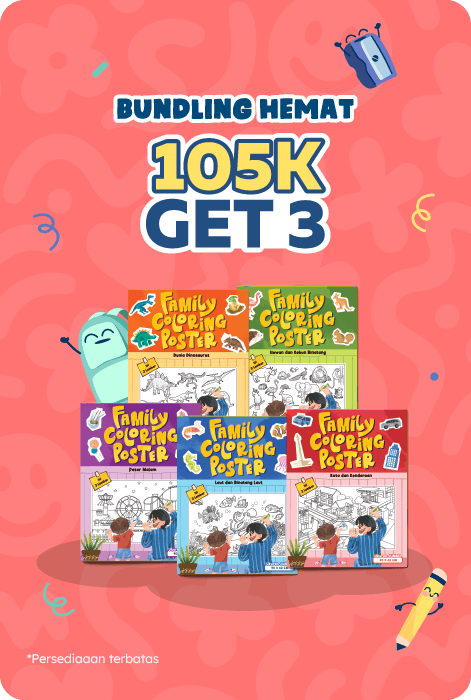 105k Get 3 Family Coloring Poster - Bundling Hemat