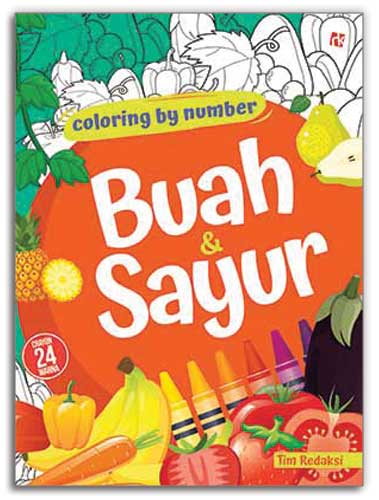 Coloring By Number Buah  Dan  Sayur