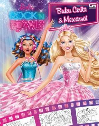 Barbie In Rock `n Royals: Buku Cerita & Mewarnai