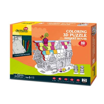 Cubic Fun Kids Coloring 3d Puzzle Dessert House