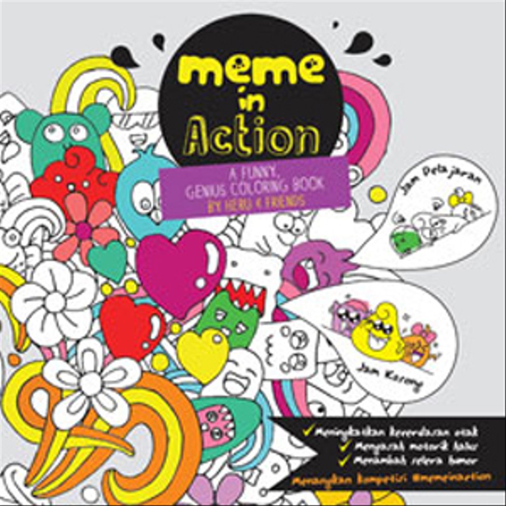 Meme In Action: A Funny Genius Coloring Book Sc