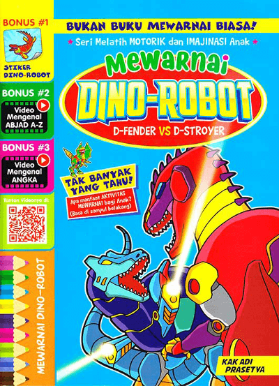 Mewarnai Dino-Robot D-Fender Vs D-Stroyer