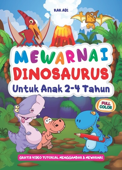 Mewarnai Dinosaurus Untuk Anak 2-4 Tahun
