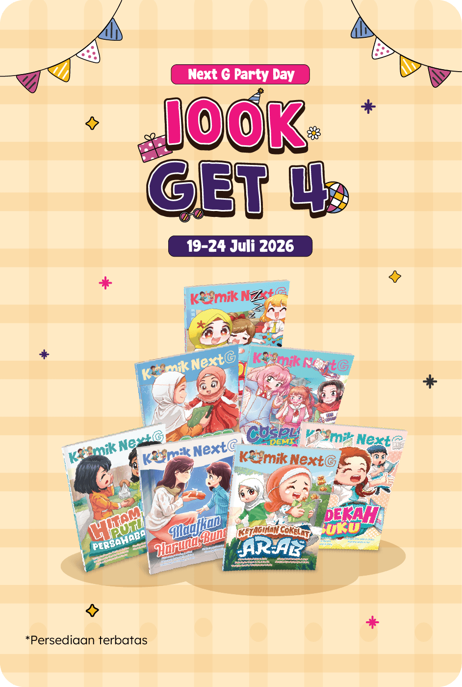 Bawa Pulang 4 Buku Hanya 100 Ribu - Seri Komik Anak - Bundling Next G Party Day