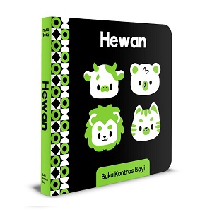 Buku Kontras Bayi Usia 0+ : Hewan (Boardbook)
