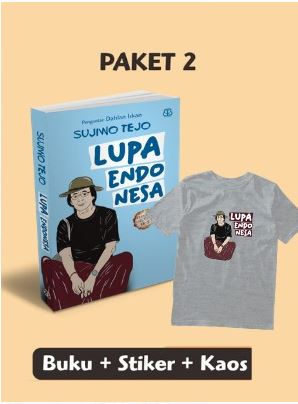 Paket  2 Lupa Endonesa+stiker+kaos