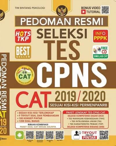 Pedoman Resmi Seleksi Tes Cpns Cat 2019/2020 ( Free Cd )