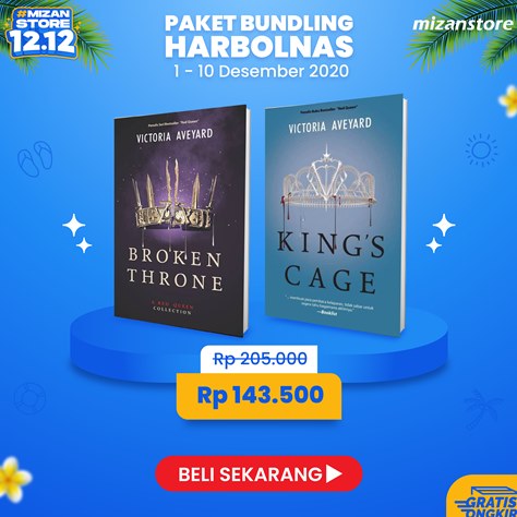 Broken Throne + Red Queen Trilogy #3: Kings Cage - Promo Bundling