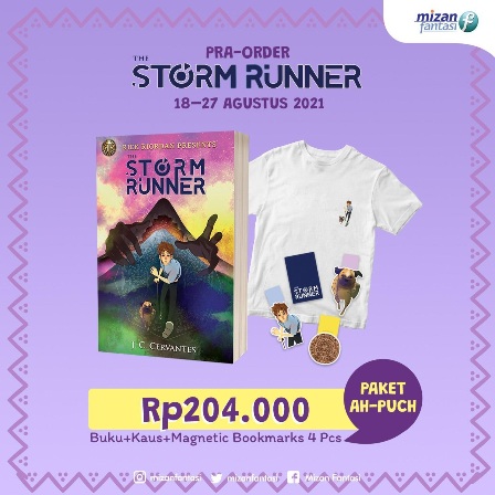 Paket Ah-Puch (The Storm Runner+kaos+magnetic Bookmark) - Pre Order