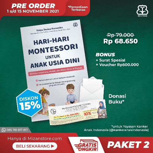 Paket 2 : Hari-Hari Montessori+surat Spesial+voucher+donasi ( Pre Order )