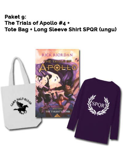 The Trials Of Apollo #4 + Long Sleeve Spqr (Ungu) +tote Bag- Pre Order