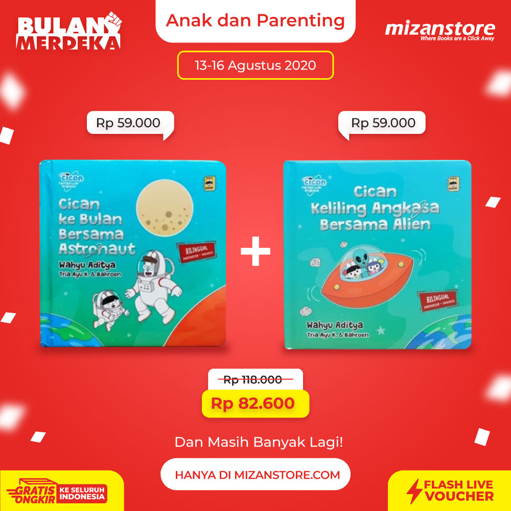 Seri Cican Keliling Angkasa (Boardbook) + Seri Cican Ke Bulan (Boardbook) (Promo Bundling)