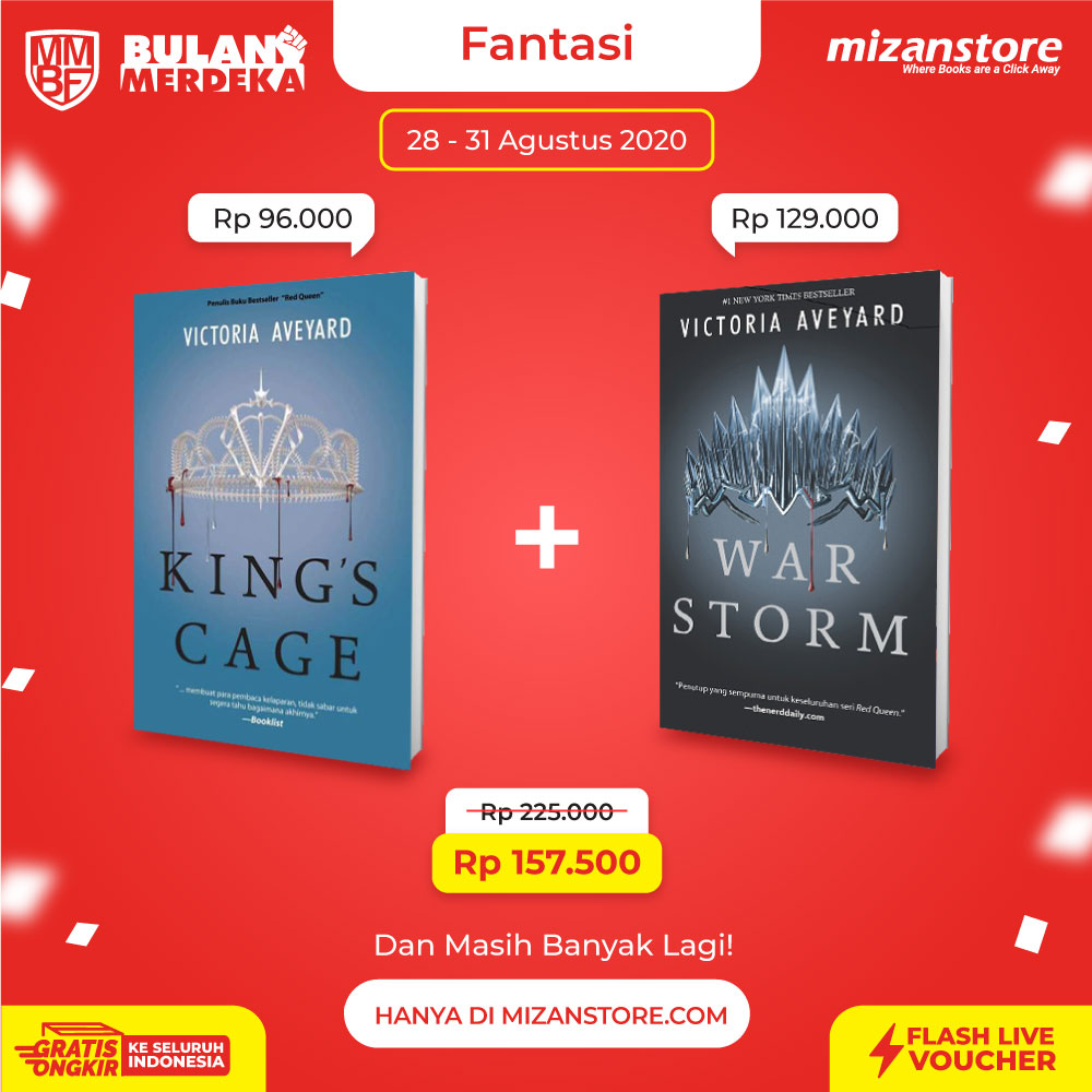 Red Queen Trilogy #3: Kings Cage + Red Queen #4: War Storm (Promo Bundling)