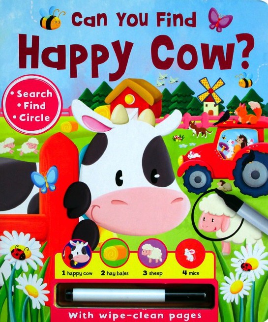Search  Dan  Seek Wipe Clean: Can You Find Happy Cow?