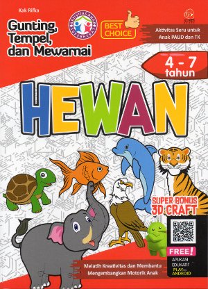 Seri Hewan: Gunting, Tempel, Mewarnai