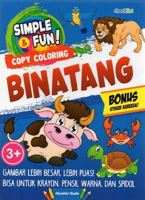 Simple  Dan  Fun! Copy Coloring Binatang