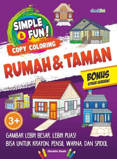 Simple  Dan  Fun ! Copy Coloring Rumah