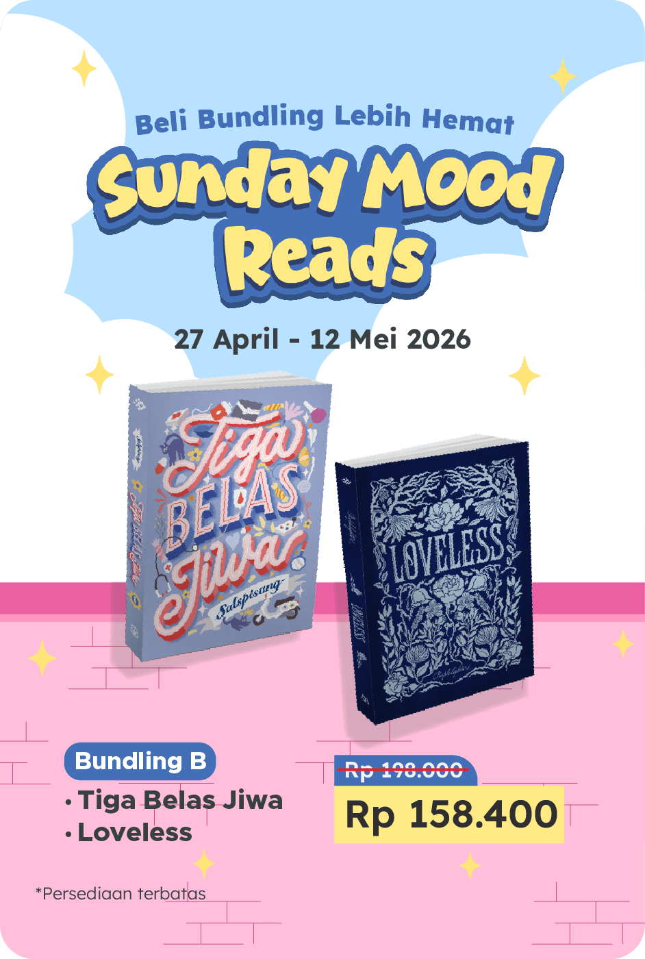 Sunday Mood Reads - Tiga Belas Jiwa + Loveless - Bundling Hemat