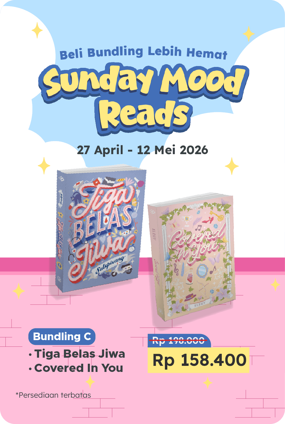 Sunday Mood Reads - Tiga Belas Jiwa + Covered In You - Bundling Hemat