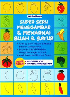 Super Seru Menggambar  Dan  Mewarnai Buah  Dan  Sayur