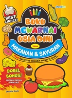 Tema Makanan  Dan  Sayuran: Buku Mewarnai Usia Dini