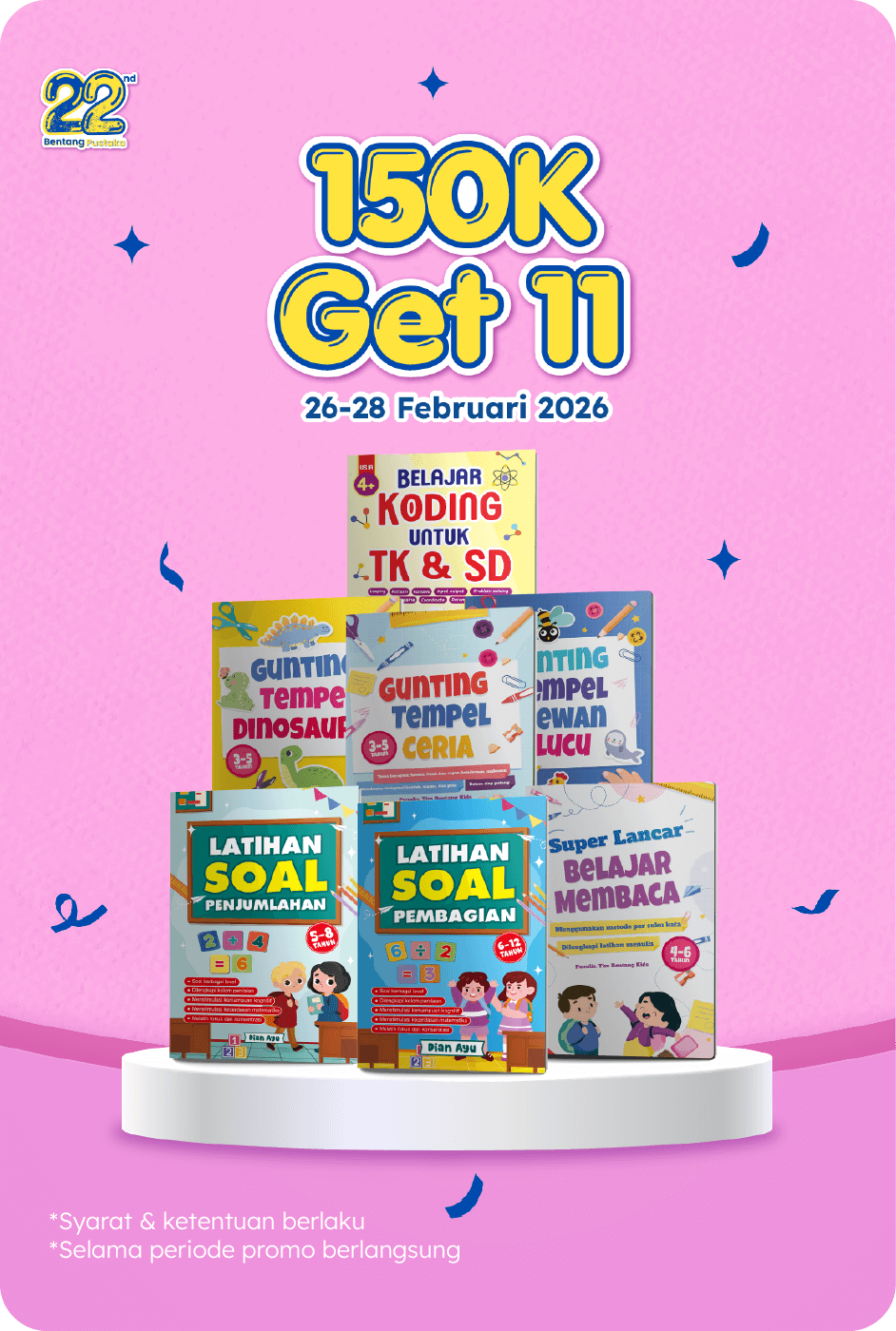 11 For 150k - Paket Spesial 22 Tahun Bentang Pustaka