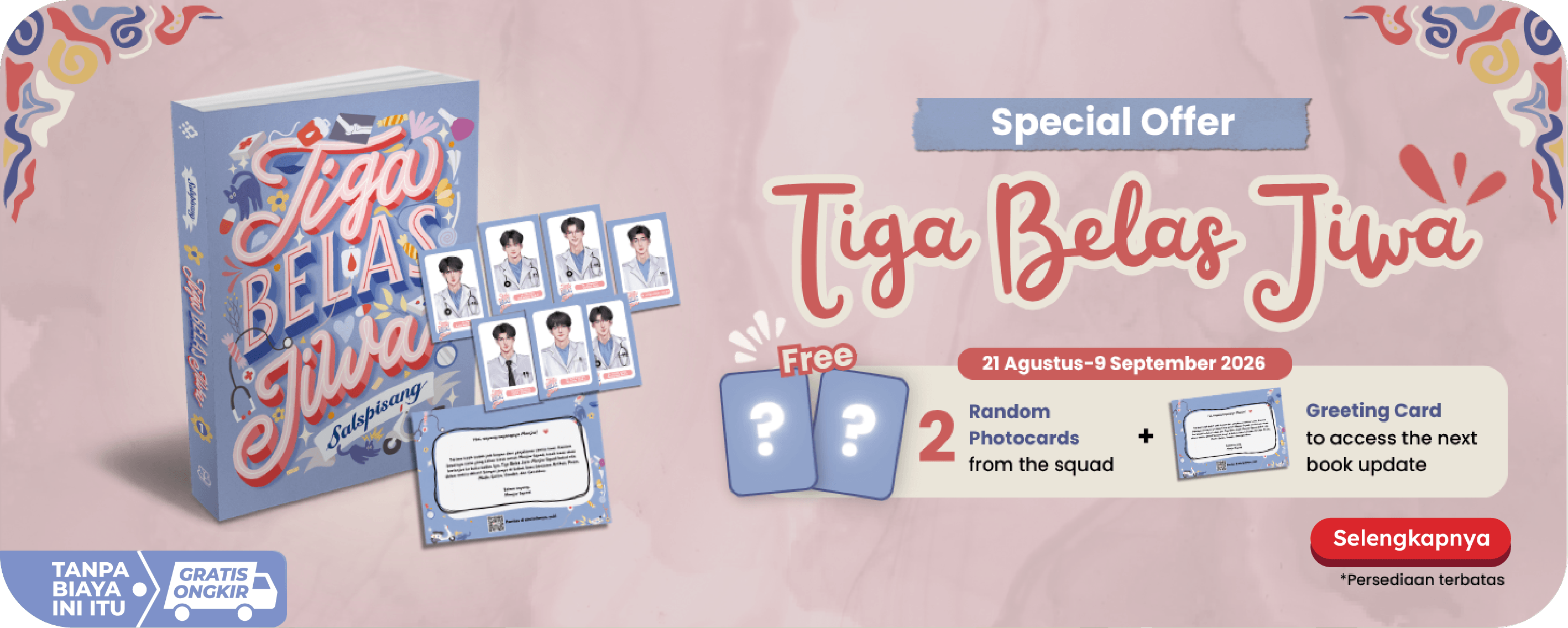 Special Offer Tiga Belas Jiwa Bonus Photocard dan Greeting Card 