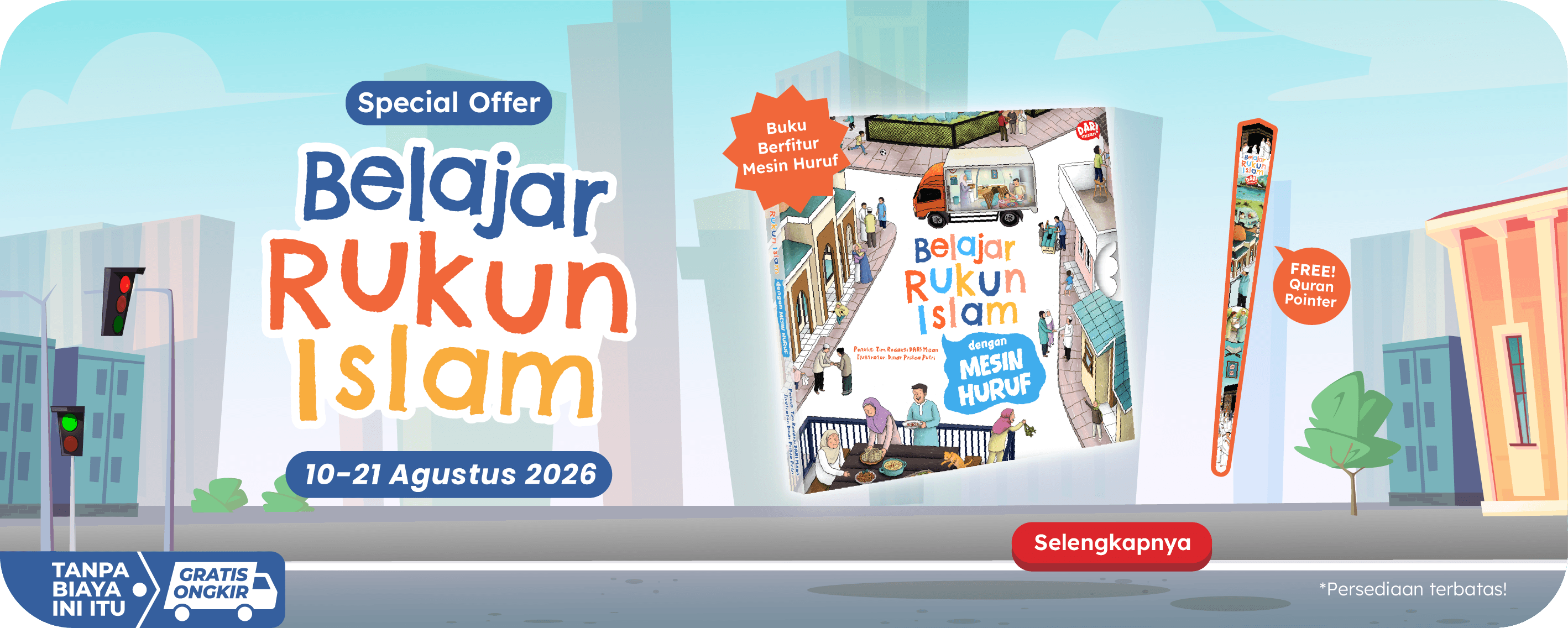 Special Offer Belajar Rukun Islam Dengan Mesin Huruf Bonus Al-Qur'an Pointer