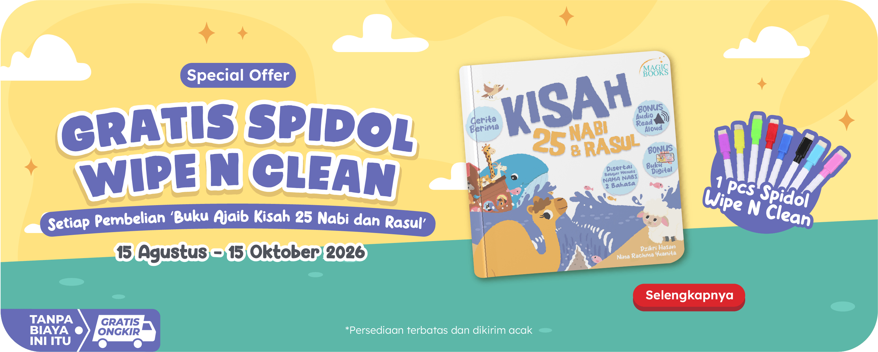 Special Offer Buku Ajaib Kisah 25 Nabi & Rasuk Boardbook Bonus Spidol